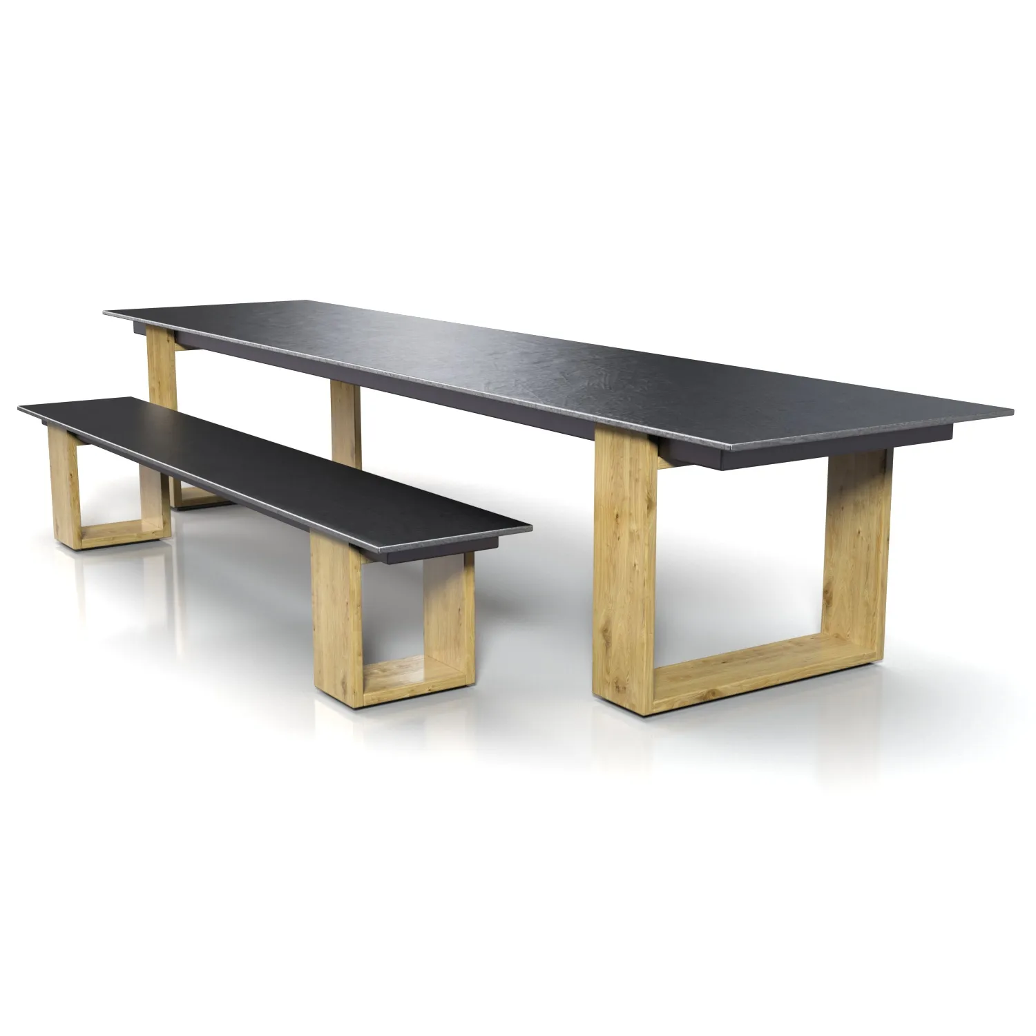 Mamagreen Aiko Dining Table With Bench 3D Model_06